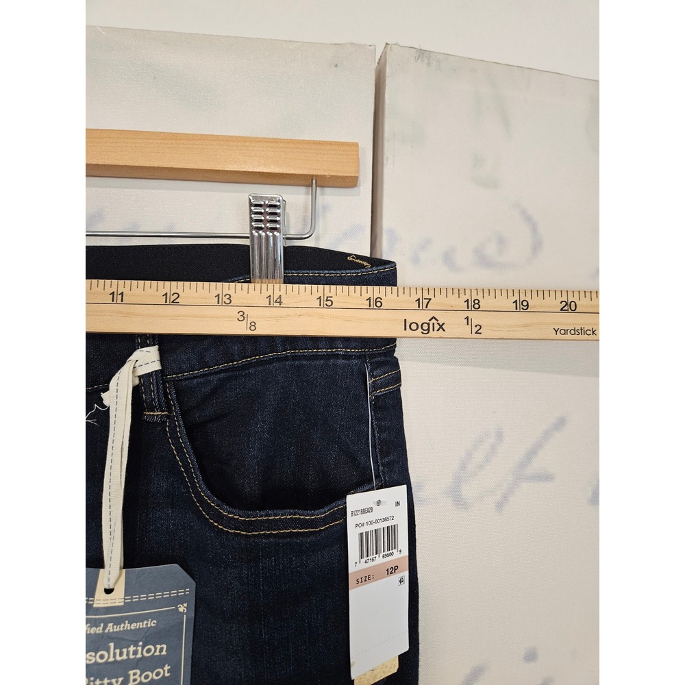 Democracy Ab Solution Itty Bitty Boot Jeans 12P Dark Indigo NEW - Picture 8 of 11